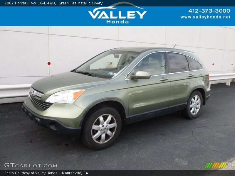 Green Tea Metallic / Ivory 2007 Honda CR-V EX-L 4WD