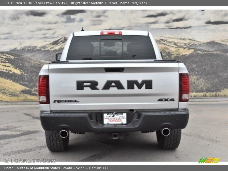 Bright Silver Metallic / Rebel Theme Red/Black 2016 Ram 1500 Rebel Crew Cab 4x4