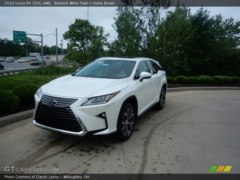Eminent White Pearl / Noble Brown 2019 Lexus RX 350L AWD