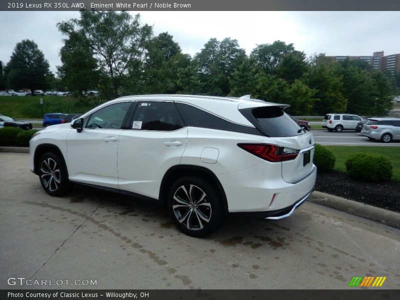 Eminent White Pearl / Noble Brown 2019 Lexus RX 350L AWD