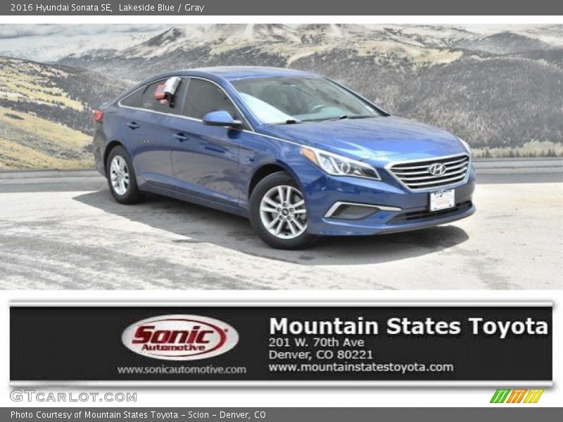 Lakeside Blue / Gray 2016 Hyundai Sonata SE