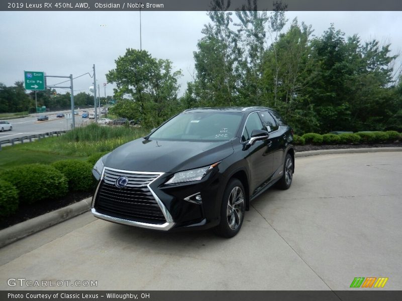 Obsidian / Noble Brown 2019 Lexus RX 450hL AWD