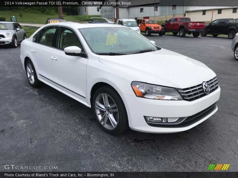 Candy White / Cornsilk Beige 2014 Volkswagen Passat TDI SEL Premium