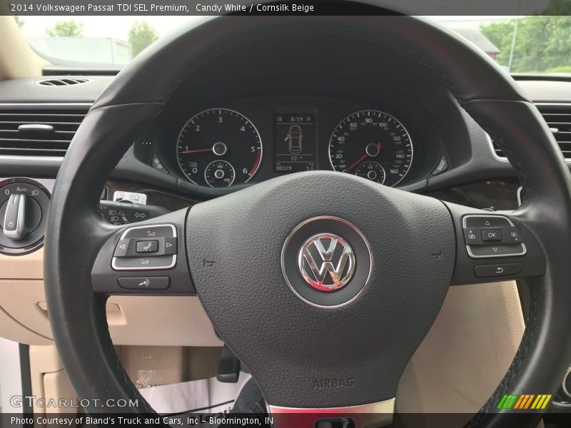 Candy White / Cornsilk Beige 2014 Volkswagen Passat TDI SEL Premium