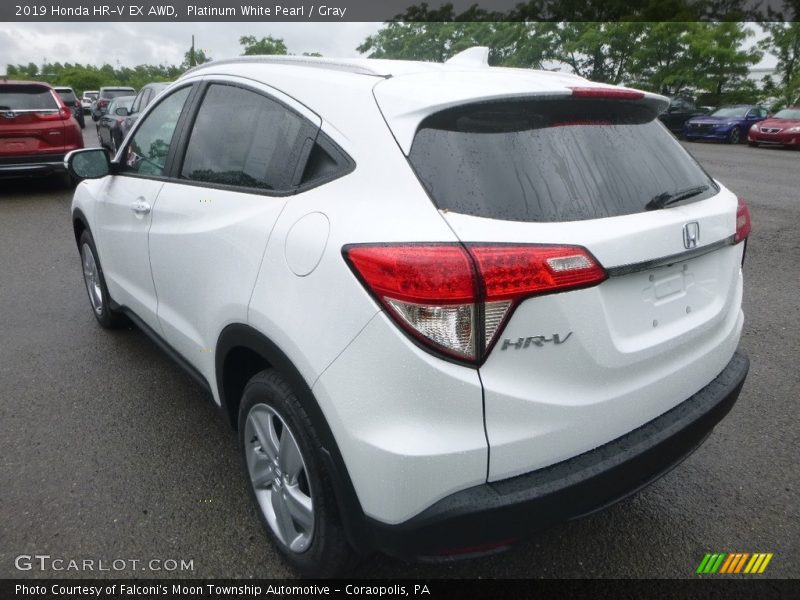 Platinum White Pearl / Gray 2019 Honda HR-V EX AWD