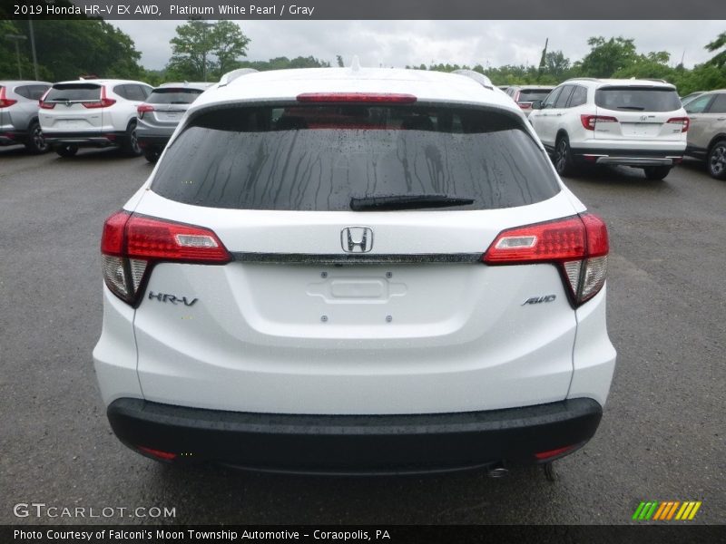 Platinum White Pearl / Gray 2019 Honda HR-V EX AWD