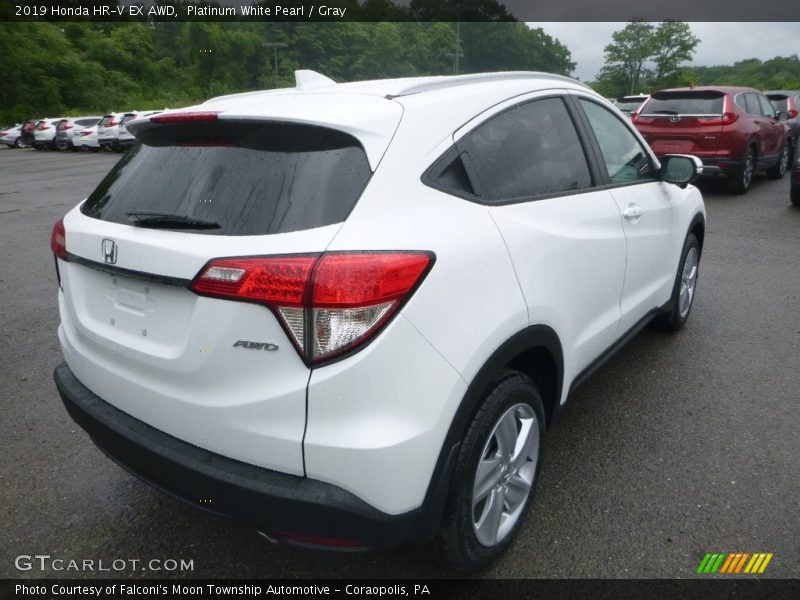Platinum White Pearl / Gray 2019 Honda HR-V EX AWD