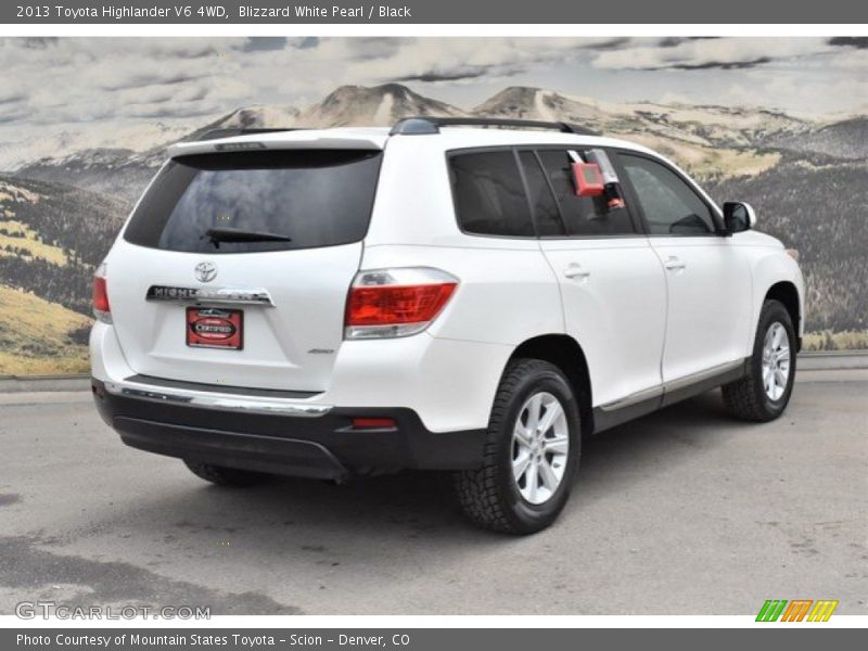 Blizzard White Pearl / Black 2013 Toyota Highlander V6 4WD