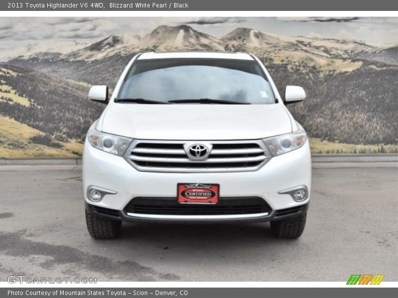 Blizzard White Pearl / Black 2013 Toyota Highlander V6 4WD