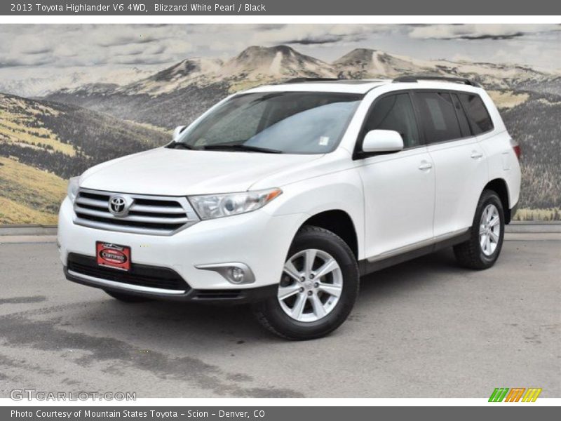 Blizzard White Pearl / Black 2013 Toyota Highlander V6 4WD