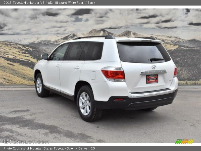 Blizzard White Pearl / Black 2013 Toyota Highlander V6 4WD