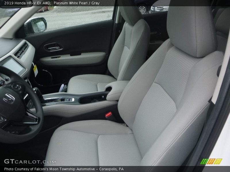 Platinum White Pearl / Gray 2019 Honda HR-V EX AWD