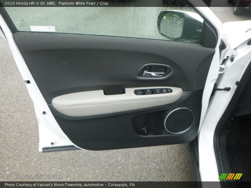 Platinum White Pearl / Gray 2019 Honda HR-V EX AWD