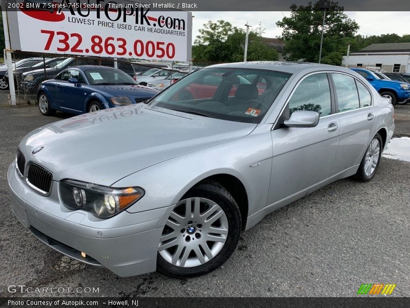 Titanium Silver Metallic / Black 2002 BMW 7 Series 745i Sedan