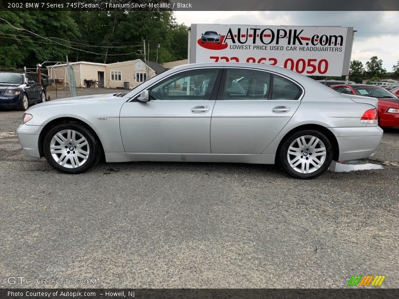 Titanium Silver Metallic / Black 2002 BMW 7 Series 745i Sedan