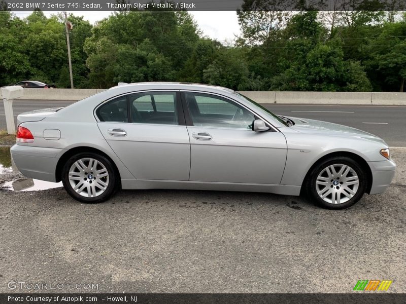 Titanium Silver Metallic / Black 2002 BMW 7 Series 745i Sedan
