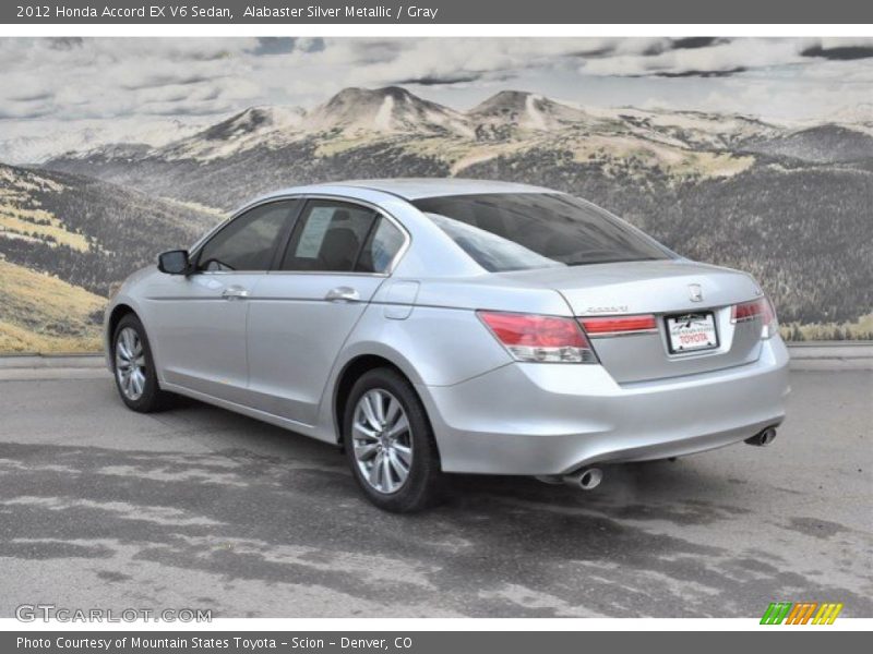 Alabaster Silver Metallic / Gray 2012 Honda Accord EX V6 Sedan