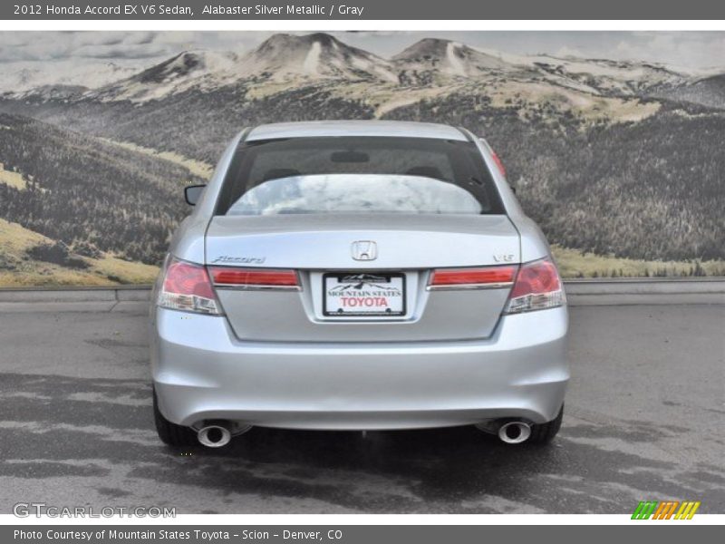 Alabaster Silver Metallic / Gray 2012 Honda Accord EX V6 Sedan