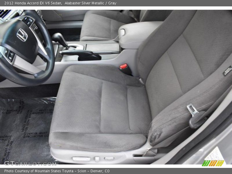 Alabaster Silver Metallic / Gray 2012 Honda Accord EX V6 Sedan