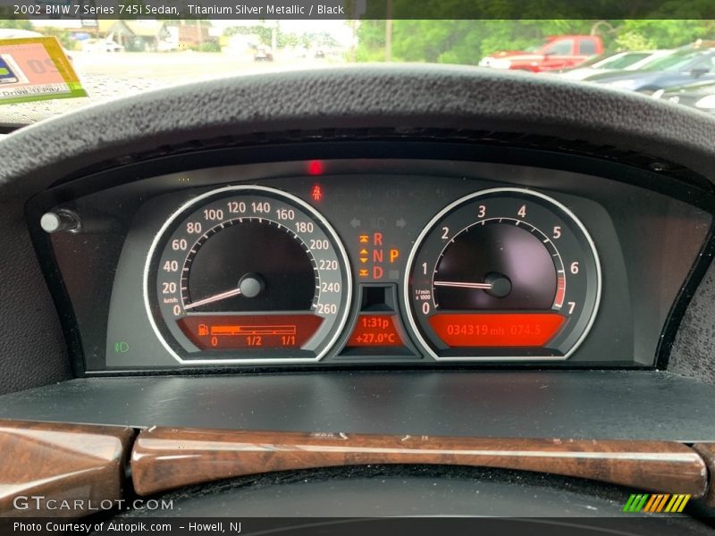 Titanium Silver Metallic / Black 2002 BMW 7 Series 745i Sedan