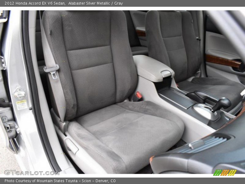 Alabaster Silver Metallic / Gray 2012 Honda Accord EX V6 Sedan