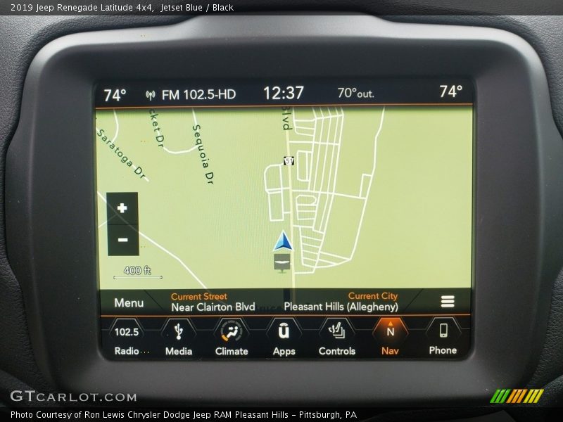 Jetset Blue / Black 2019 Jeep Renegade Latitude 4x4