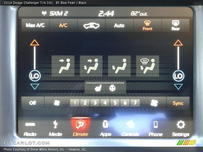 B5 Blue Pearl / Black 2019 Dodge Challenger T/A 392