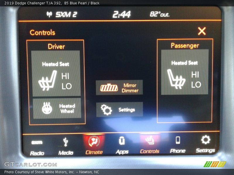 B5 Blue Pearl / Black 2019 Dodge Challenger T/A 392