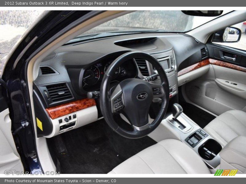 Deep Indigo Pearl / Warm Ivory 2012 Subaru Outback 3.6R Limited
