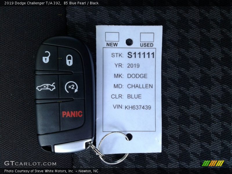 B5 Blue Pearl / Black 2019 Dodge Challenger T/A 392