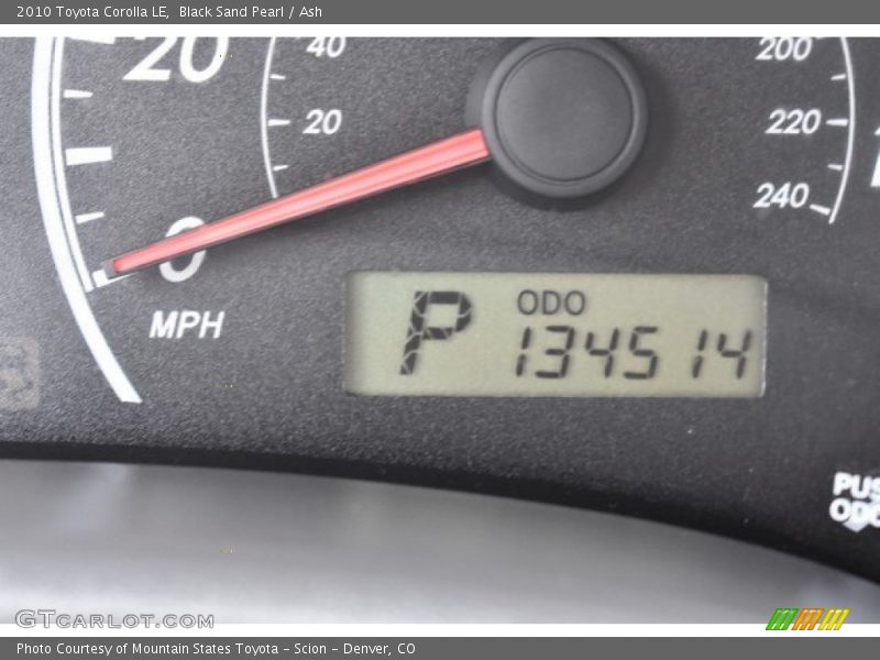 Black Sand Pearl / Ash 2010 Toyota Corolla LE