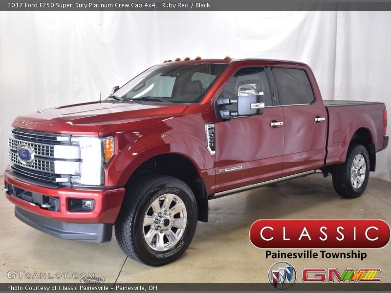 Ruby Red / Black 2017 Ford F250 Super Duty Platinum Crew Cab 4x4