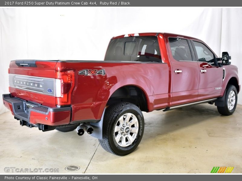 Ruby Red / Black 2017 Ford F250 Super Duty Platinum Crew Cab 4x4