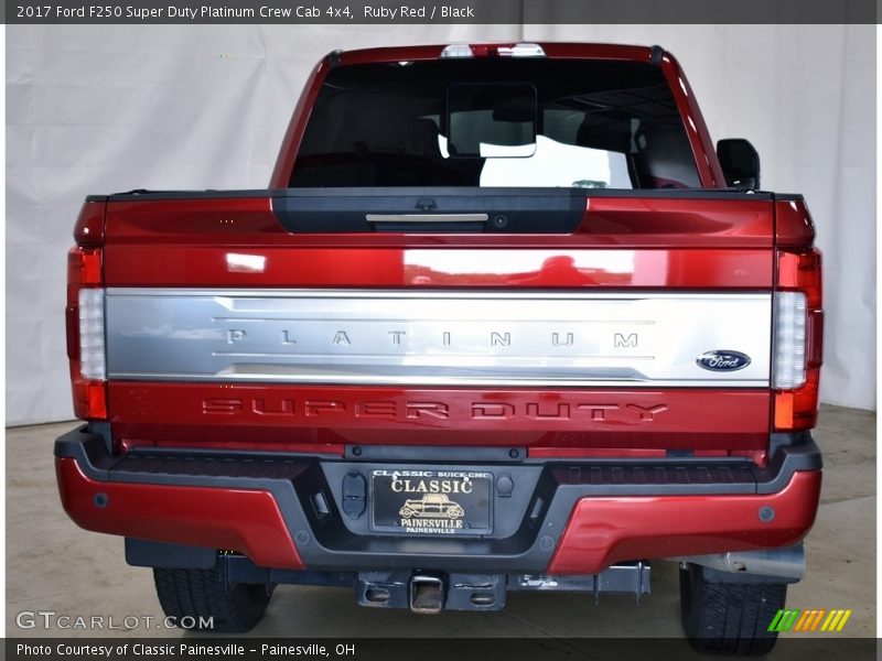 Ruby Red / Black 2017 Ford F250 Super Duty Platinum Crew Cab 4x4