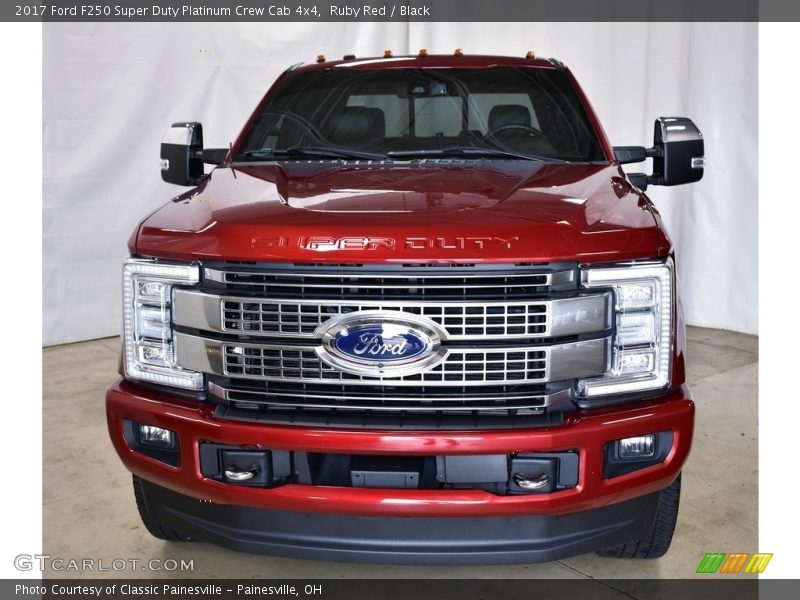 Ruby Red / Black 2017 Ford F250 Super Duty Platinum Crew Cab 4x4