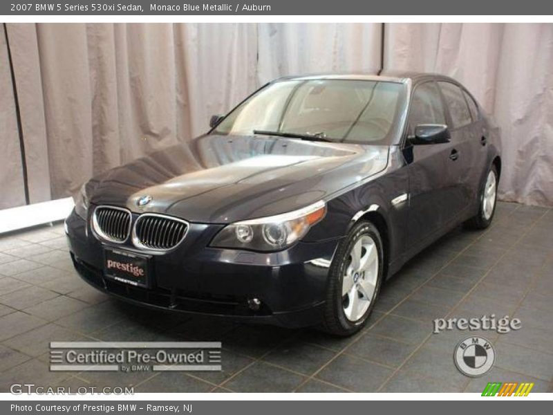 Monaco Blue Metallic / Auburn 2007 BMW 5 Series 530xi Sedan