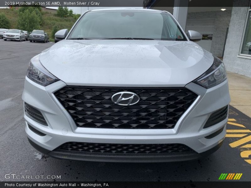 Molten Silver / Gray 2019 Hyundai Tucson SE AWD
