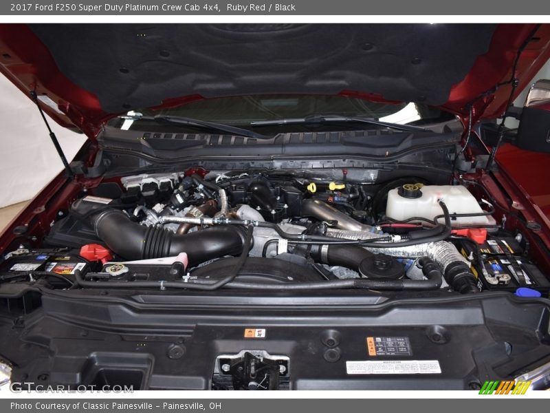 Ruby Red / Black 2017 Ford F250 Super Duty Platinum Crew Cab 4x4