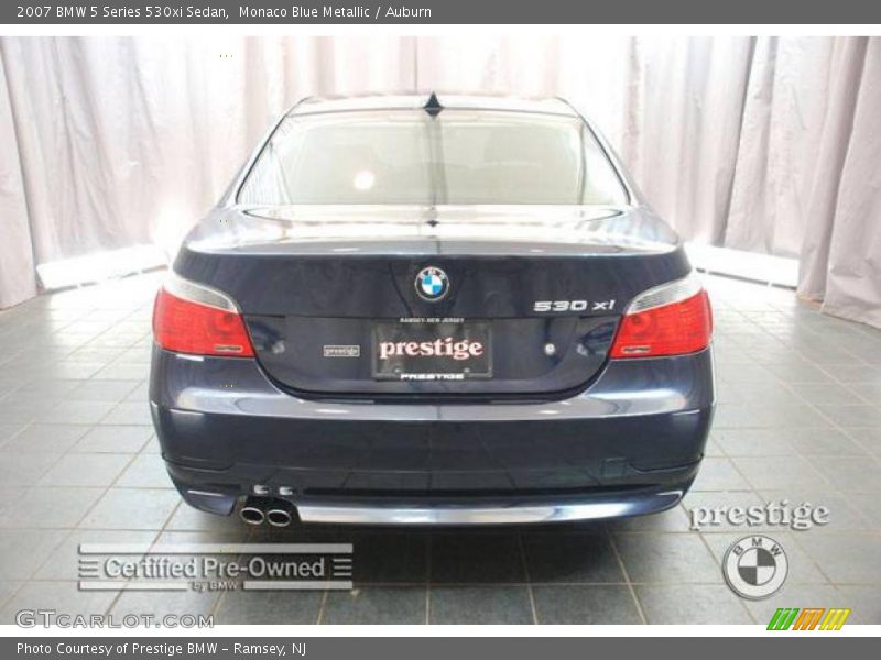 Monaco Blue Metallic / Auburn 2007 BMW 5 Series 530xi Sedan