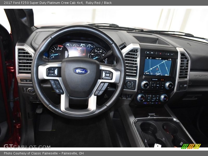 Ruby Red / Black 2017 Ford F250 Super Duty Platinum Crew Cab 4x4