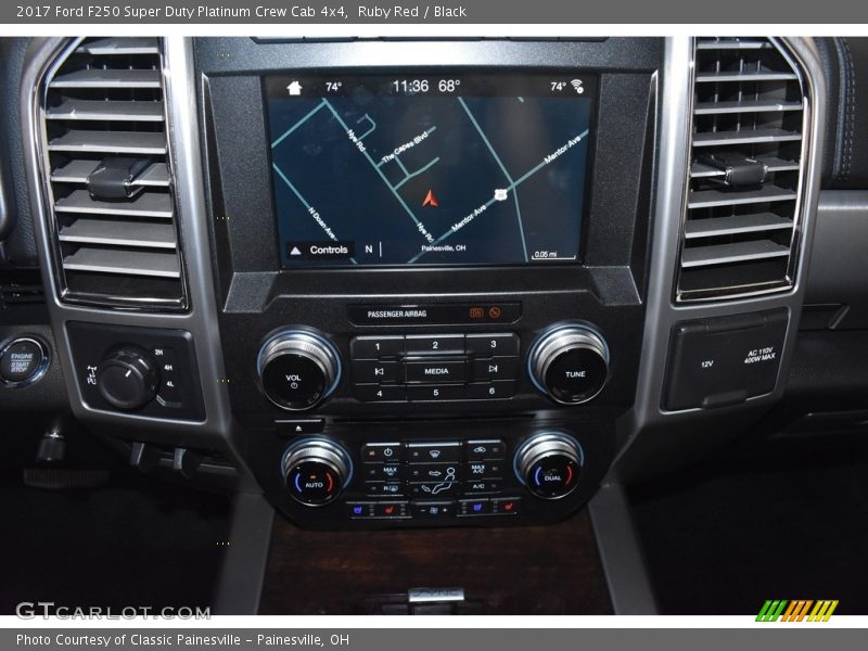 Ruby Red / Black 2017 Ford F250 Super Duty Platinum Crew Cab 4x4