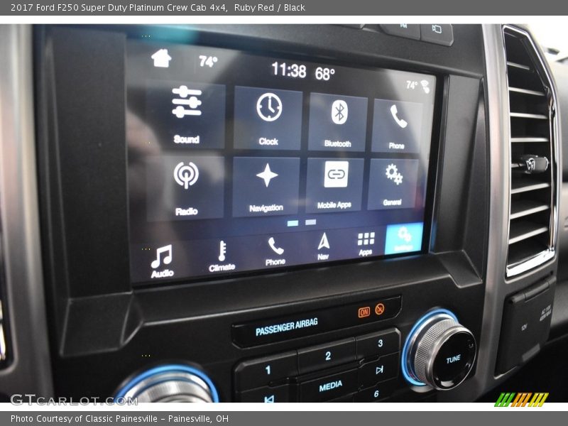 Ruby Red / Black 2017 Ford F250 Super Duty Platinum Crew Cab 4x4