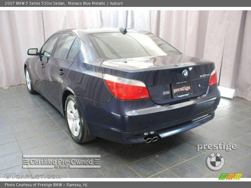 Monaco Blue Metallic / Auburn 2007 BMW 5 Series 530xi Sedan