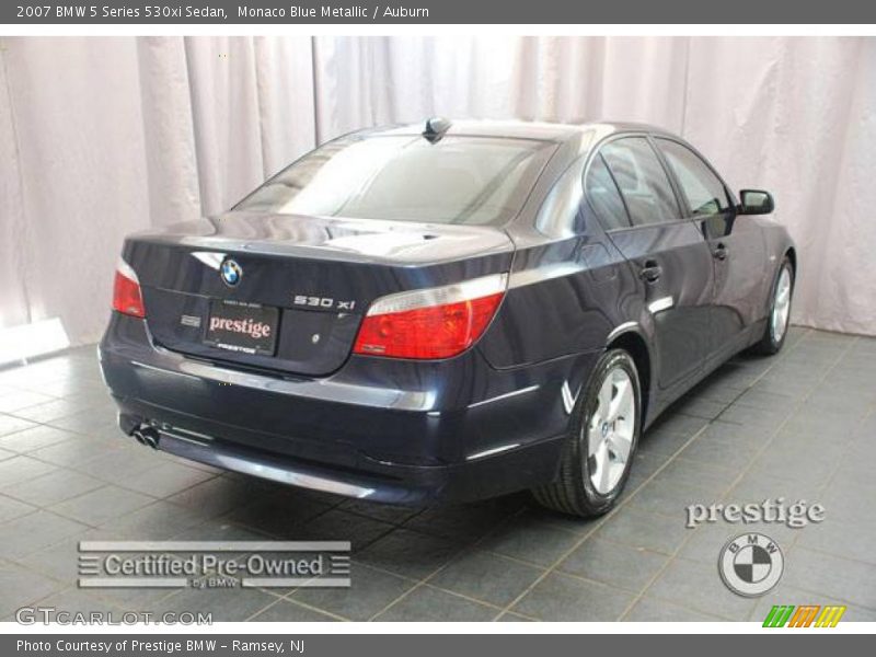 Monaco Blue Metallic / Auburn 2007 BMW 5 Series 530xi Sedan