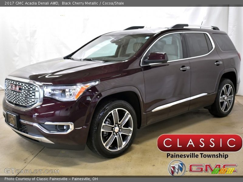 Black Cherry Metallic / Cocoa/Shale 2017 GMC Acadia Denali AWD