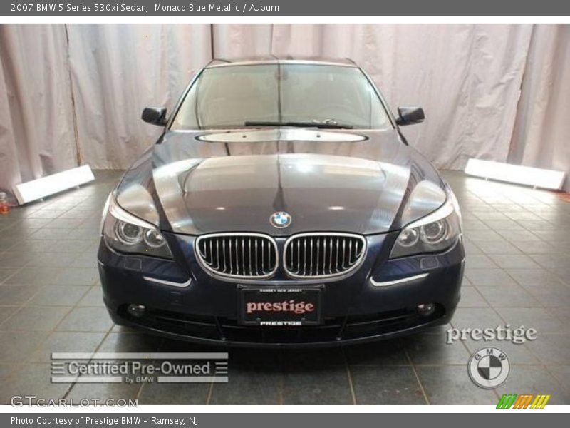 Monaco Blue Metallic / Auburn 2007 BMW 5 Series 530xi Sedan