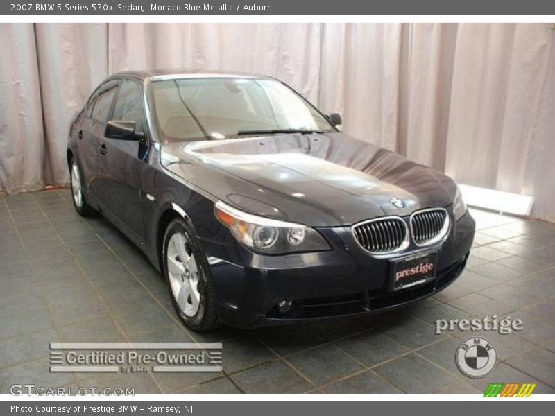Monaco Blue Metallic / Auburn 2007 BMW 5 Series 530xi Sedan
