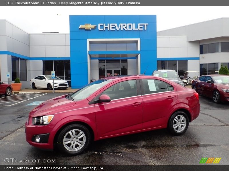 Deep Magenta Metallic / Jet Black/Dark Titanium 2014 Chevrolet Sonic LT Sedan