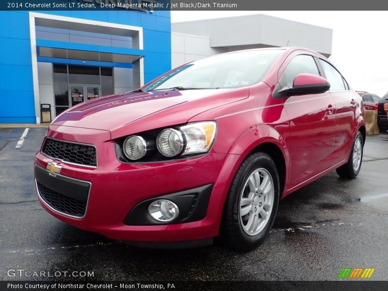 Deep Magenta Metallic / Jet Black/Dark Titanium 2014 Chevrolet Sonic LT Sedan
