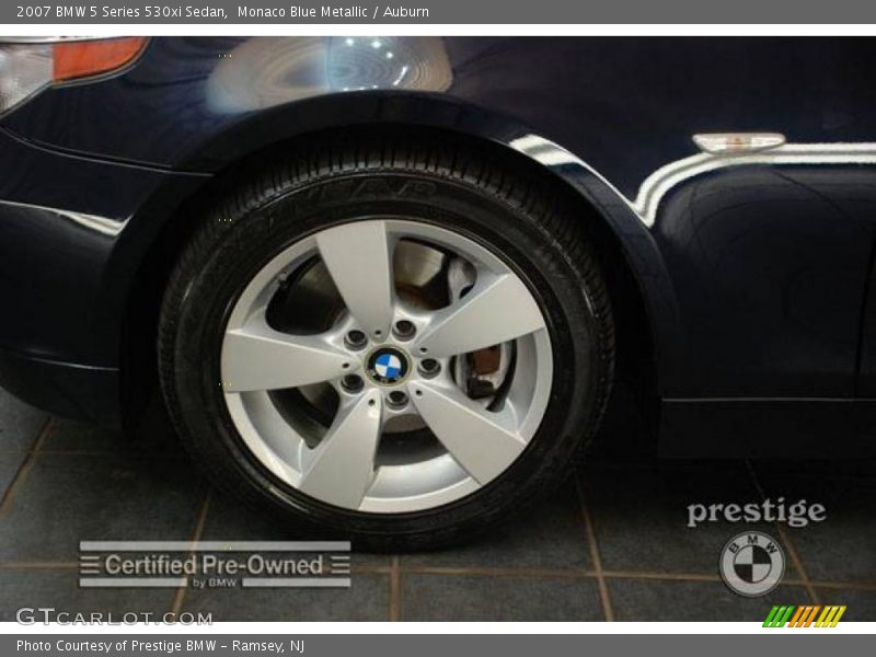 Monaco Blue Metallic / Auburn 2007 BMW 5 Series 530xi Sedan